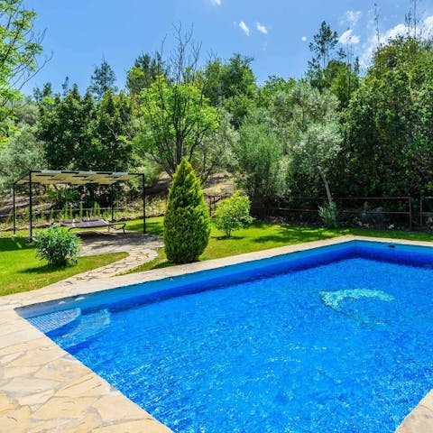 Cool off in the private swimming pool