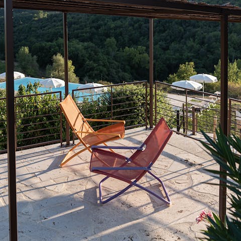 Find the perfect spot for sunset drinks on the terrace