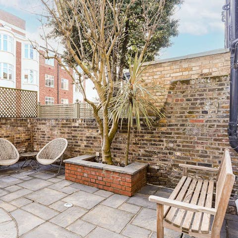 Relax on the terrace after a busy day spent out and about