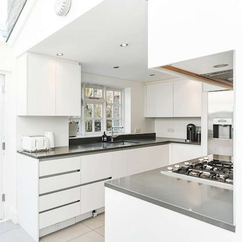 Prep home-cooked meals in the modern kitchen