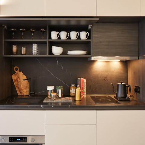 Rustle up quick meals in the kitchenette