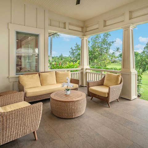 Gather on the lanai for relaxed moments over a cool drink