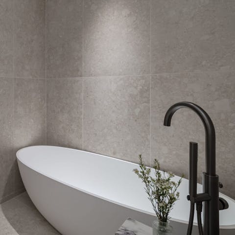 Sink into a bubble bath after a day in the capital