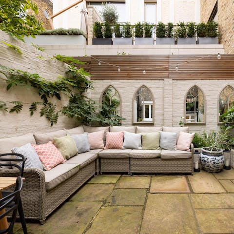 Spend sultry summer days relaxing in your private courtyard