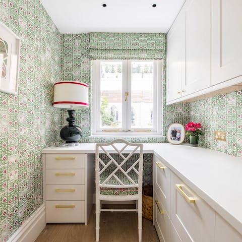 Catch up on work in the dedicated office