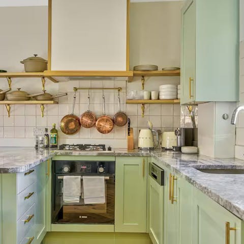 Rustle up brunch in the made-for-action kitchen
