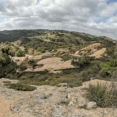 Go for a hike up the Garapito Canyon Trail in Topanga State Park nearby