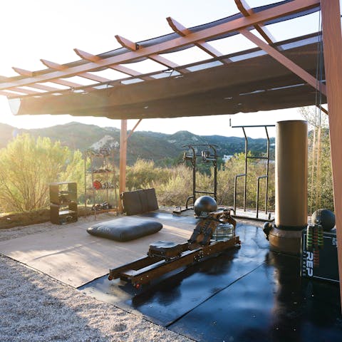 Work up a sweat and get some weights in at the outdoor gym