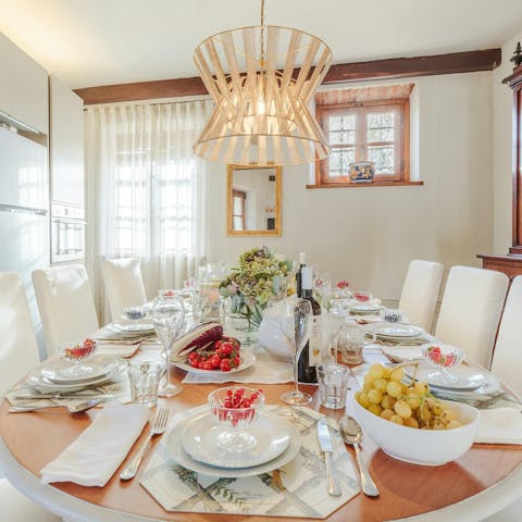 Savour some torta di ceci at the dining table