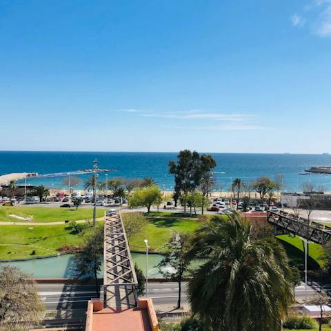 Gaze out to striking views of the Balearic Sea as you sip your morning espresso