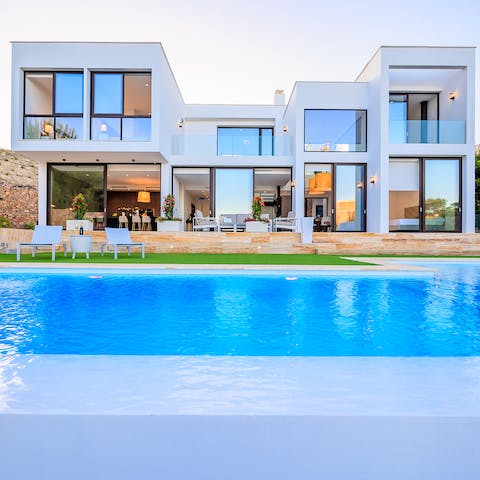 Soak up the sun by the private pool after a morning swim