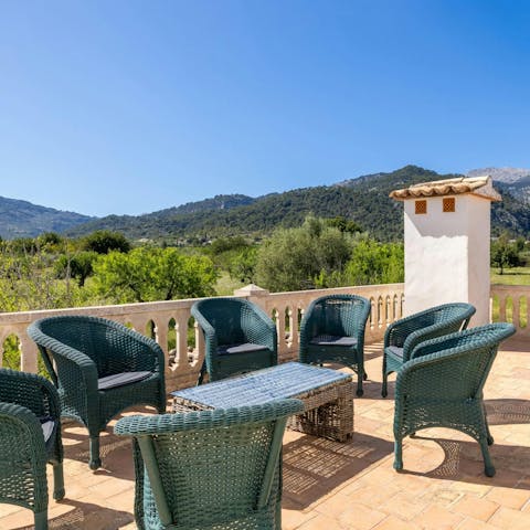 Make the most of golden hour with drinks on the terrace