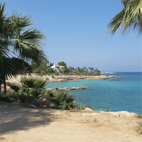 Wander down to Vrissiana Beach and soak up the sunshine