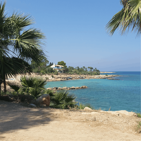 Wander down to Vrissiana Beach and soak up the sunshine