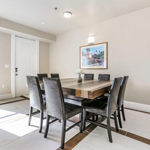 Serve up some local Creole delights at the dining area