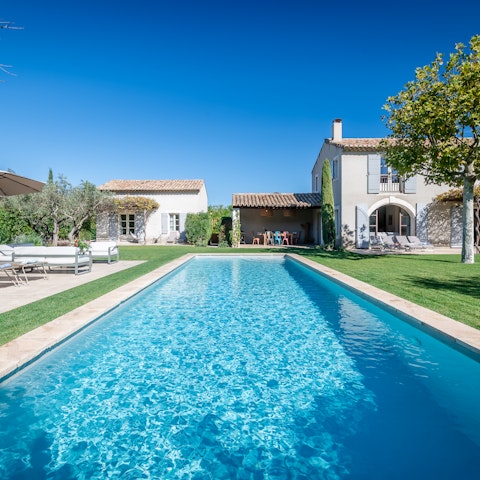 Look forward to leisurely swims in the private pool