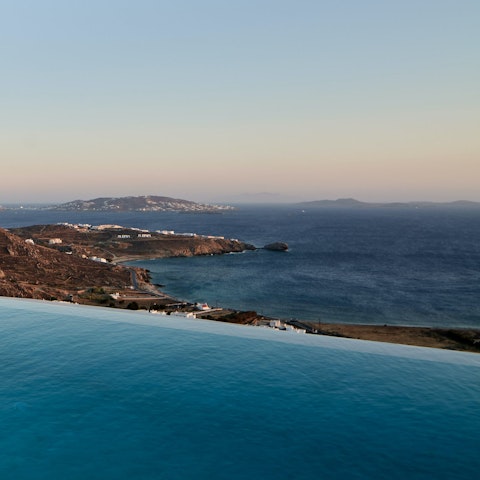 Take a dip in the infinity pool with sweeping views across the horizon