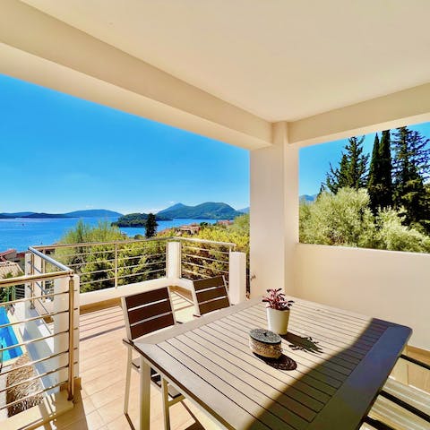 Tuck into alfresco dinners on the terrace