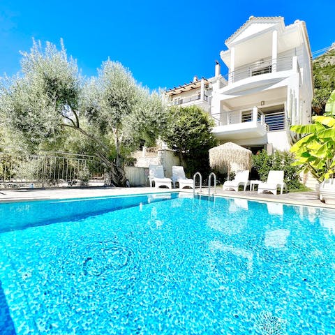 Cool off in the refreshing water of the private pool