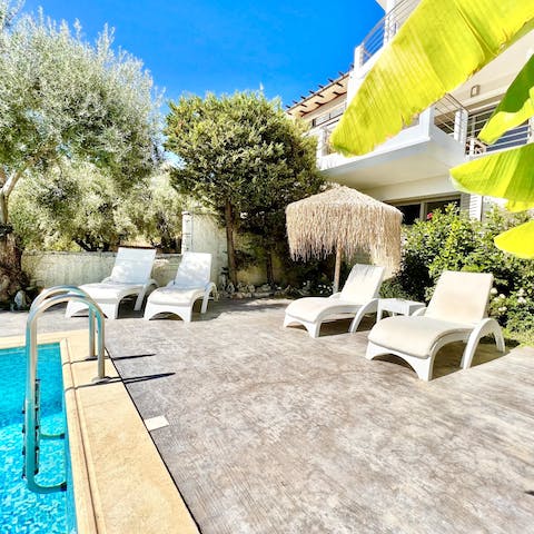 Lounge on the patio with a good book