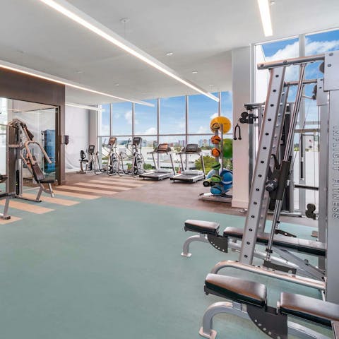 Feel energised after an uplifting workout in the gym