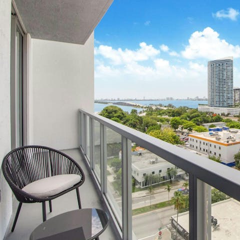 Relax and unwind with drinks on the private balcony
