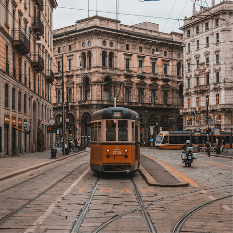 Jump on the tram and explore the historic city centre