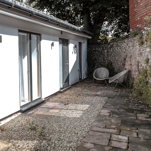 Drag the garden furniture into the sun and simply bask in the rays, peace, and tranquility