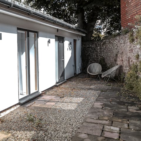 Drag the garden furniture into the sun and simply bask in the rays, peace, and tranquility