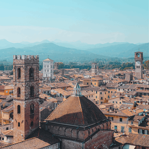 Explore the historic city of Lucca – you'll be located within the ancient walls