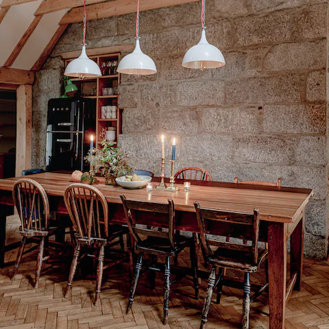 Gather for celebratory meals around the table