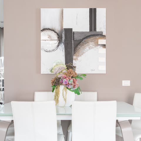 Gather everyone around the dining table for a Roman style feast