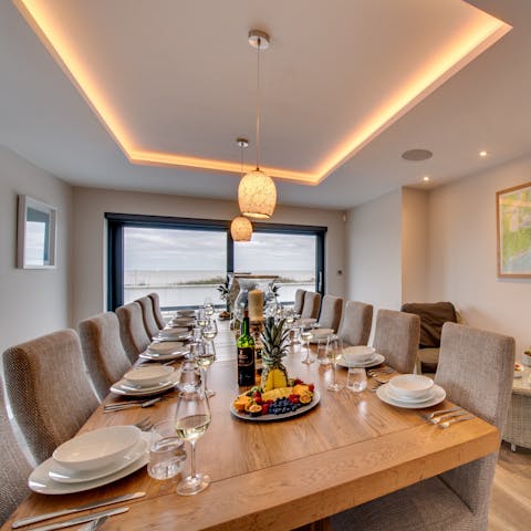 Dine with friends and sea views
