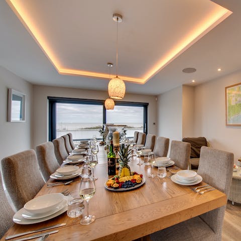 Dine with friends and sea views