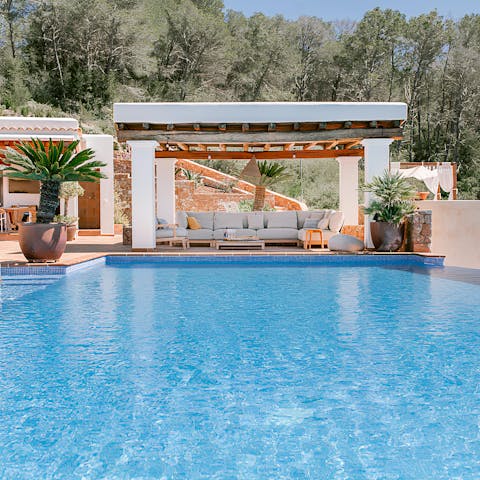 Go for daily swims in the private pool