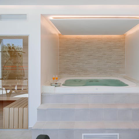 Indulge in some pampering in the wellness area