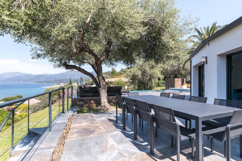 Dine alfresco as the breeze drifts gently in off the sea