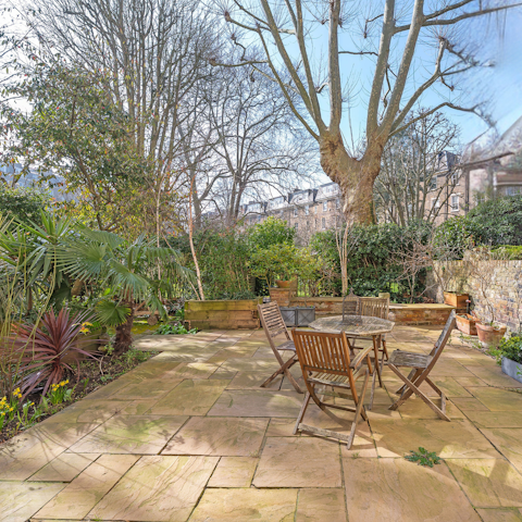 Chill out on the private patio