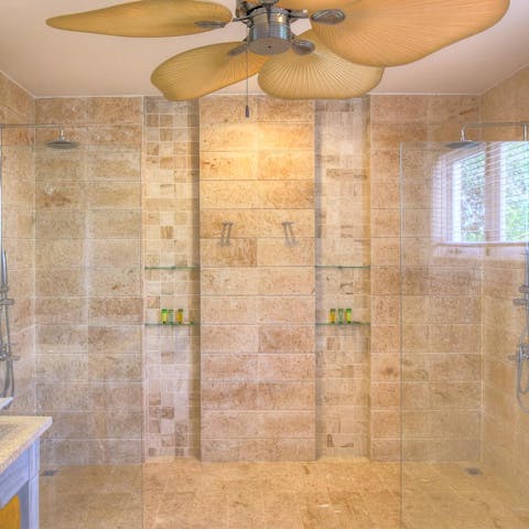 Pamper yourself in the lavished bathrooms
