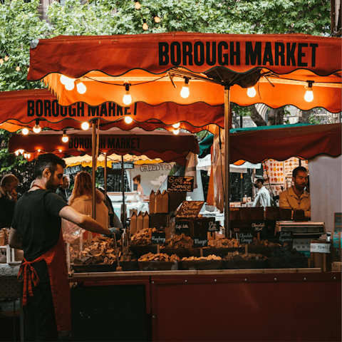 Explore the lively stalls of Borough Market, just five minutes away