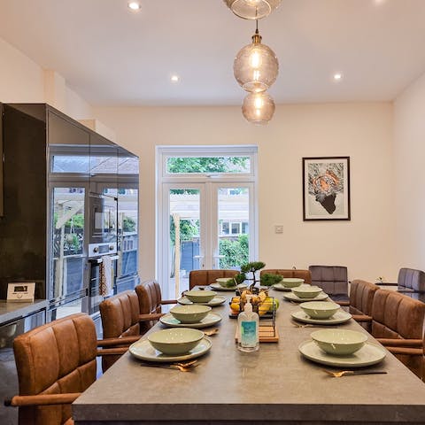 Dig into a Full English breakfast at this stylish kitchen island