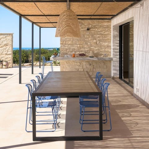 Dine alfresco with friends or family