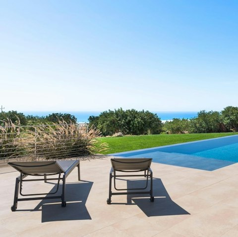 Sunbathe with views of the sea