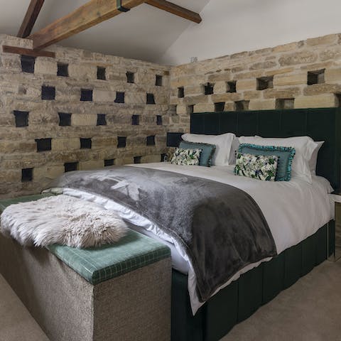 Get some quality shut-eye under the goose down duvet and Egyptian cotton sheets