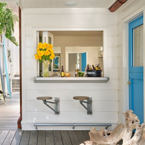 Take a seat at the outdoor bar and admire Malibu Pier views