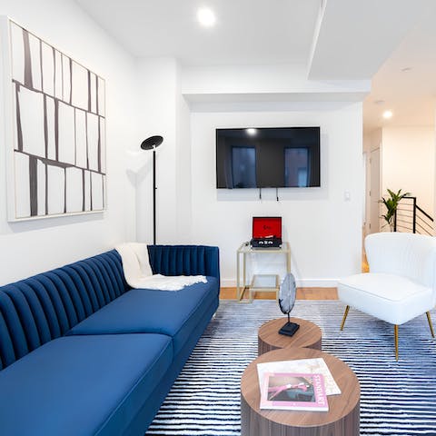 Spin a vinyl on the record player and sit back with a Manhattan