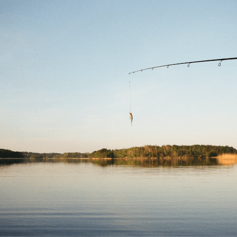 Go pike fishing on the castle's private lake