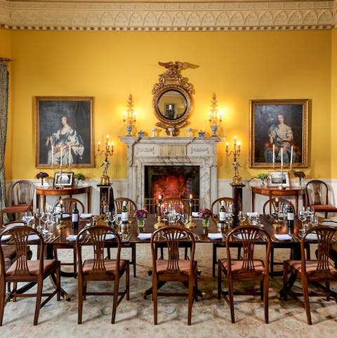 Tuck into celebratory meals at the formal dining area