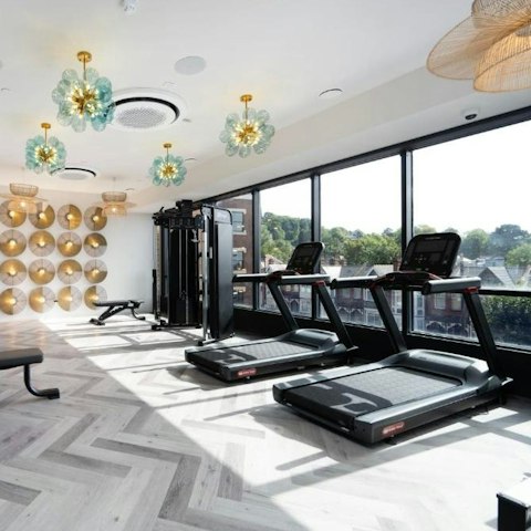 Squeeze in a workout in the communal gym
