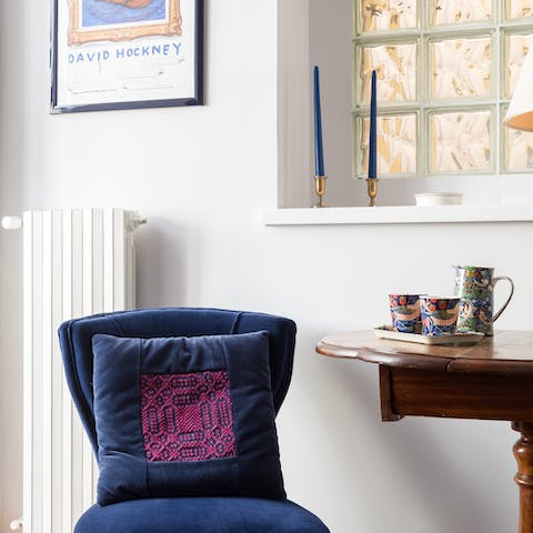 Sip your morning espresso in the stylish lounge